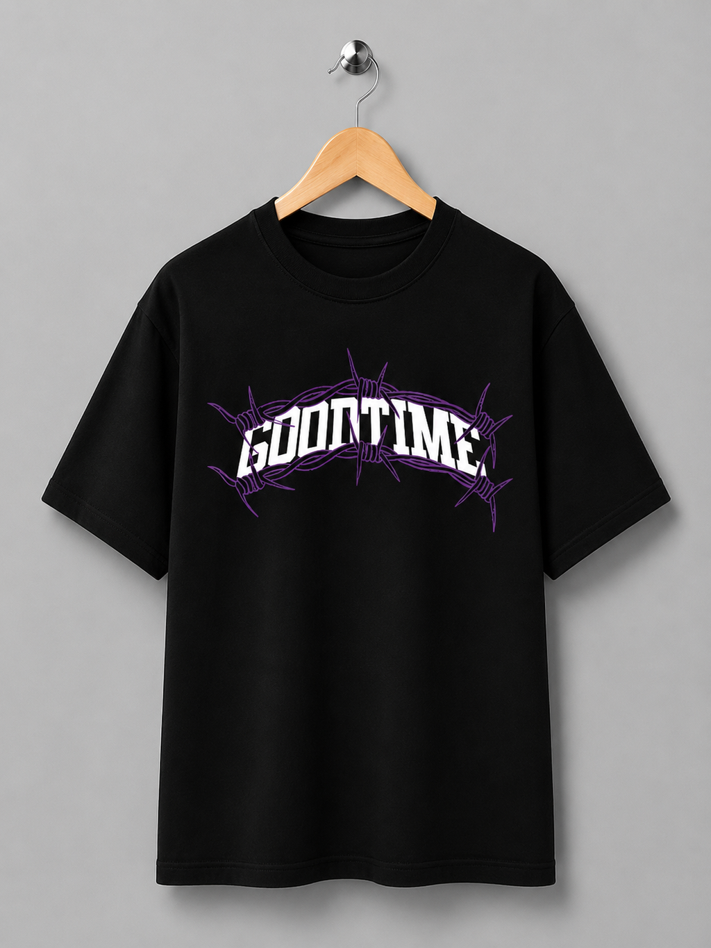 Good Time Barbed Wire – Edgy Streetwear Graphic T-Shirt