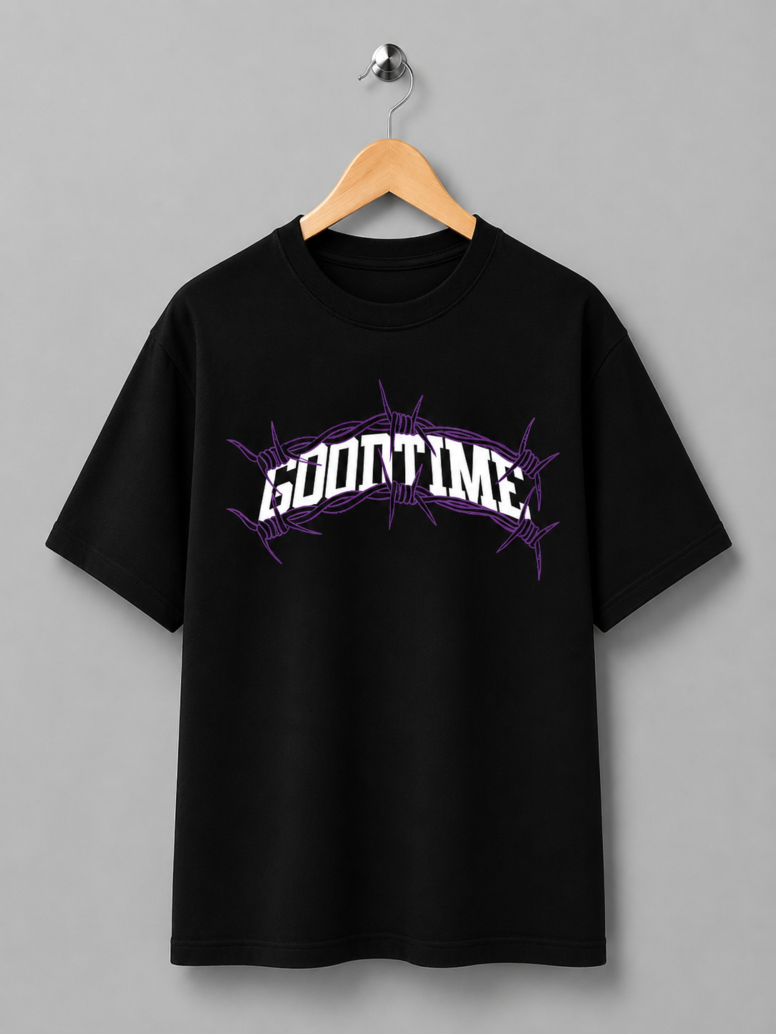 Good Time Barbed Wire – Edgy Streetwear Graphic T-Shirt