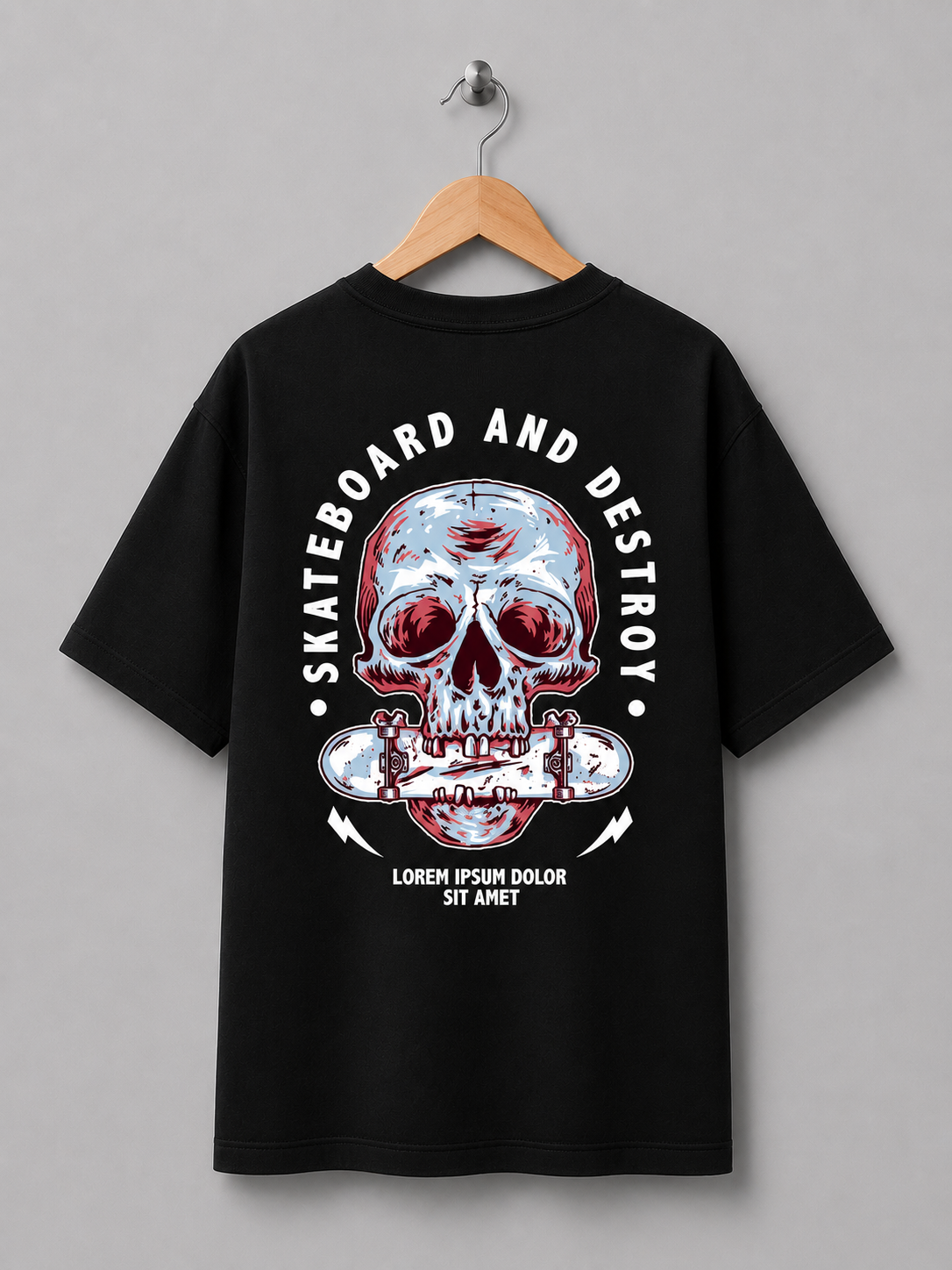 Skateboard & Destroy – Skull Skate Graphic Tee