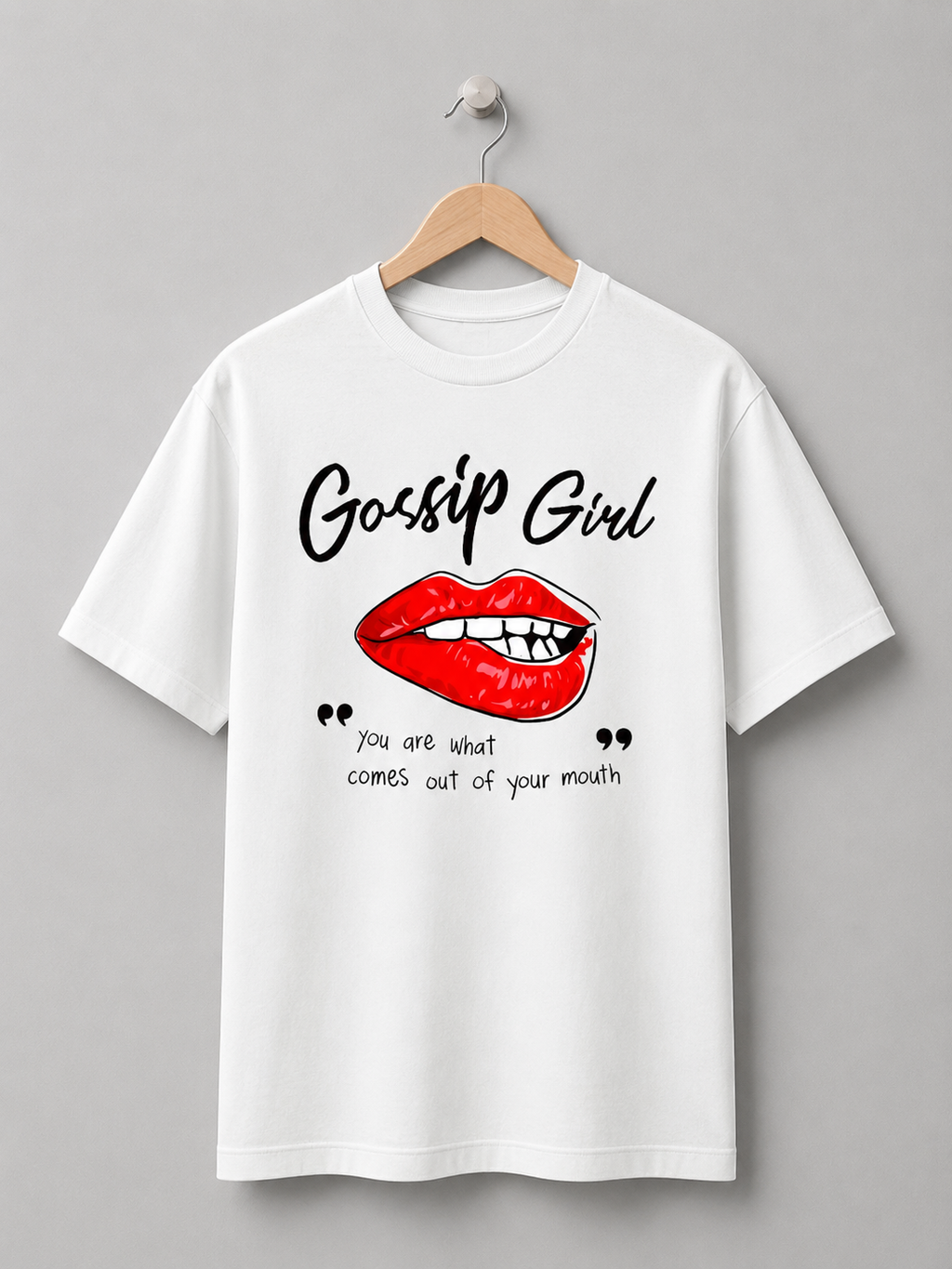 Gossip Girl Lips – Fashion Quote Graphic Tee