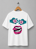Eyeball Freak Lips – Surreal Pop Art Graphic T-Shirt