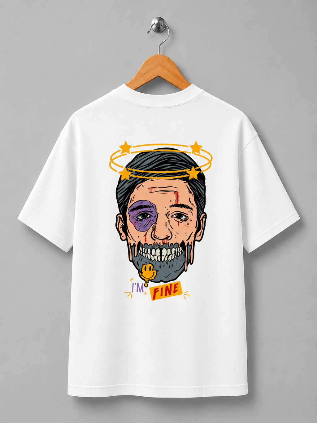 I’m Fine – Broken Smile Graphic T-Shirt