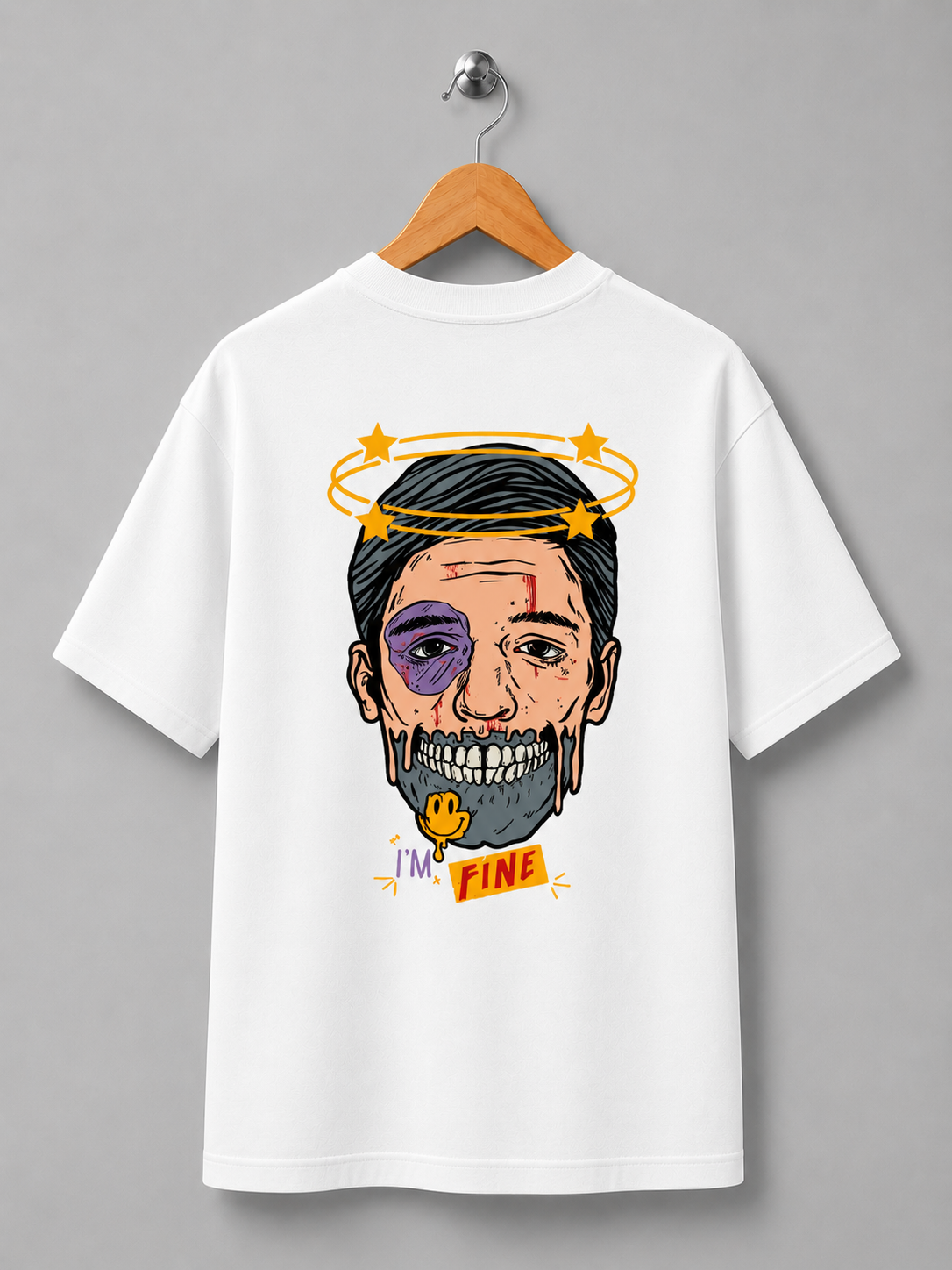 I’m Fine – Broken Smile Graphic T-Shirt