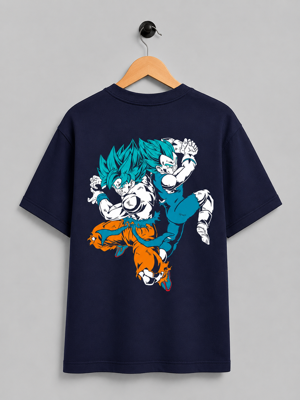 Goku & Vegeta Blue Fusion Power Oversized T-Shirt