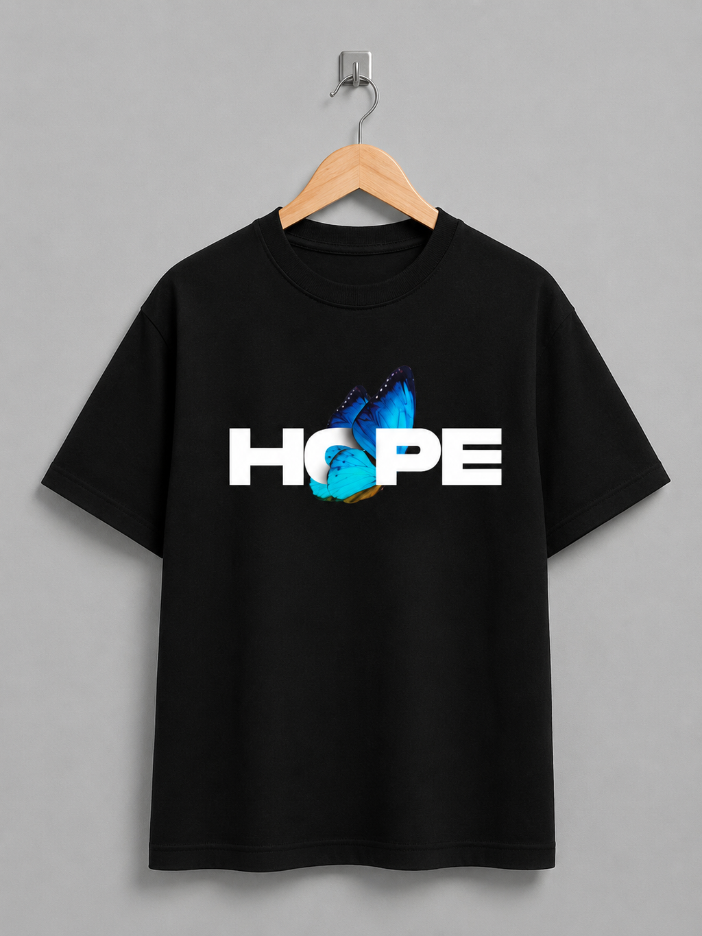 Hope Butterfly – Minimal Inspirational Graphic Tee
