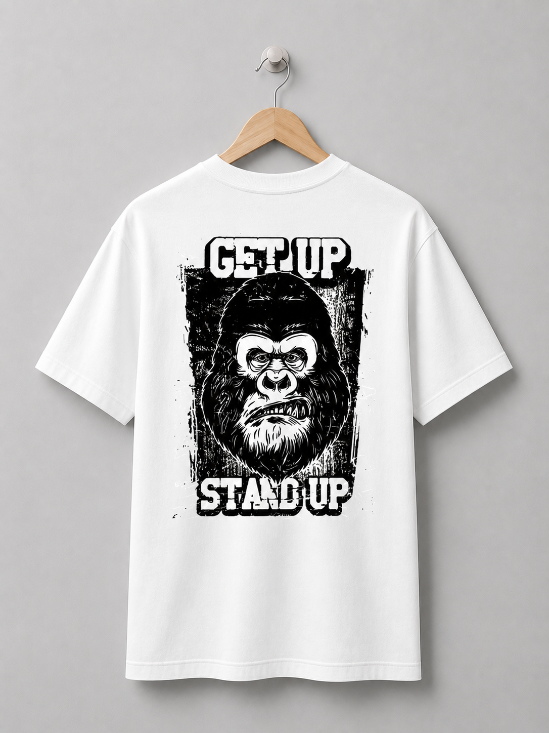 Get Up Stand Up – Gorilla Motivation Graphic T-Shirt